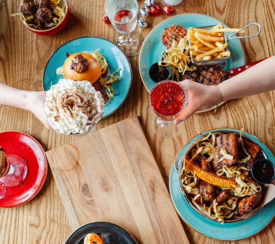 Sharing plates at TGI Fridays